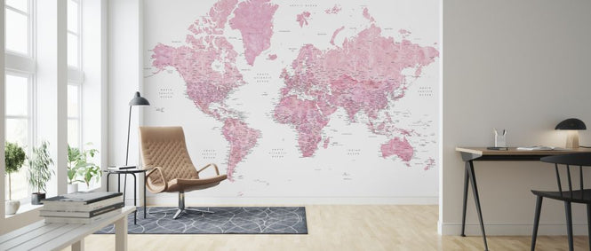 PHOTOWALL / World Map with Cities (e325703)