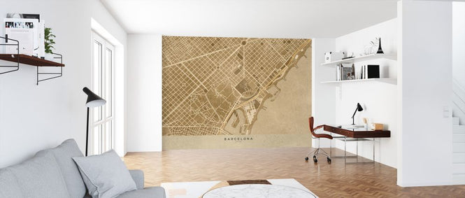 PHOTOWALL / Barcelona Map (e325722)