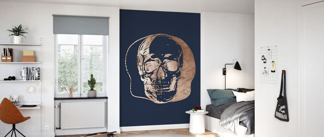 PHOTOWALL / Rose Gold Capitulum II on Blue (e327155)