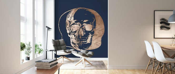PHOTOWALL / Rose Gold Capitulum II on Blue (e327155)