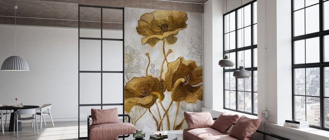 PHOTOWALL / Gold Silver Flowerfield II (e327277)