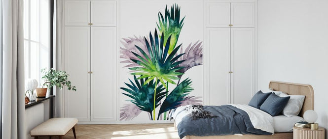 PHOTOWALL / Lustr Twilight Palms III in Pearl White (e327350)