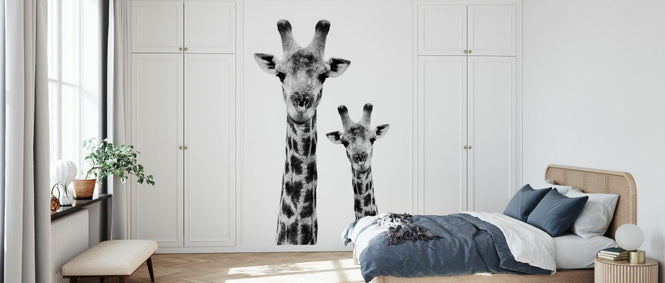 PHOTOWALL / Safari Profile - Giraffe and Baby (e328584)