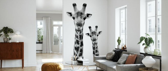 PHOTOWALL / Safari Profile - Giraffe and Baby (e328584)