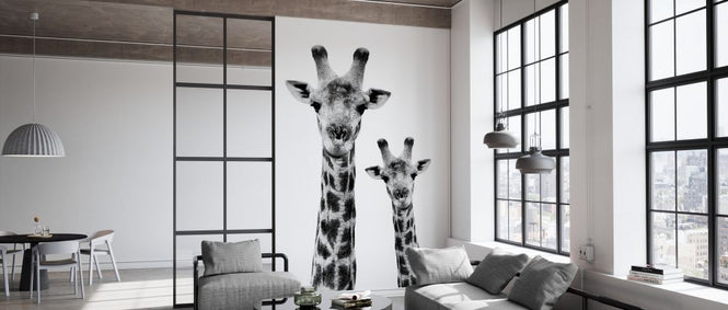 PHOTOWALL / Safari Profile - Giraffe and Baby (e328584)