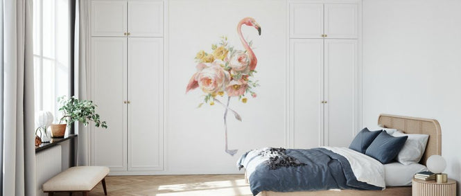 PHOTOWALL / Floral Flamingo (e327943)