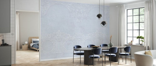 PHOTOWALL / Florence Stucco Decoration - Blue (e329790)