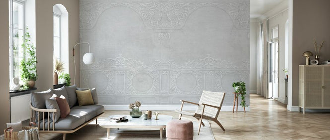 PHOTOWALL / Florence Stucco Decoration - Gray (e329793)