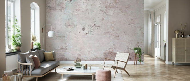 PHOTOWALL / Cracked Rosy Brickwall (e329973)