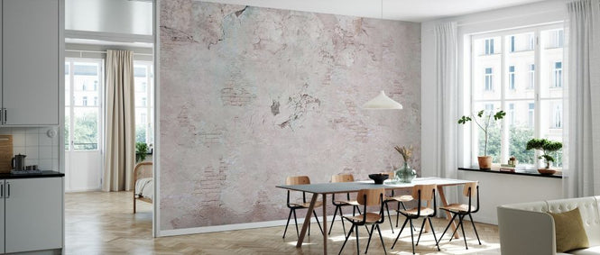 PHOTOWALL / Cracked Rosy Brickwall (e329973)