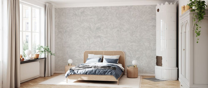 PHOTOWALL / Enclosing Foliage - Misty White (e330253)