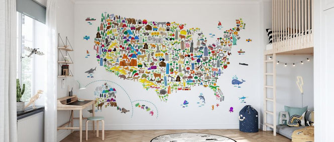PHOTOWALL / Animal Map - USA (e330433)