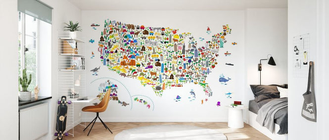PHOTOWALL / Animal Map - USA (e330433)