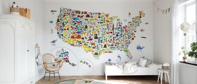 PHOTOWALL / Animal Map - USA (e330433)
