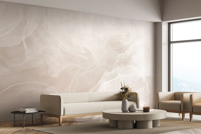 PHOTOWALL / Marble Breeze - Blush (e332397)