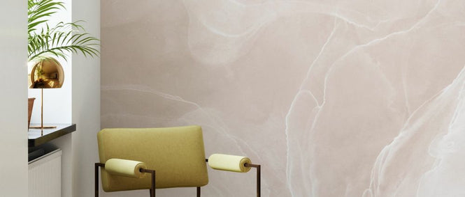 PHOTOWALL / Marble Breeze - Blush (e332397)