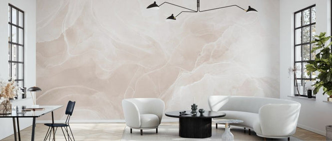 PHOTOWALL / Marble Breeze - Blush (e332397)
