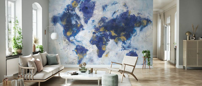 PHOTOWALL / Indigo World Map (e331804)