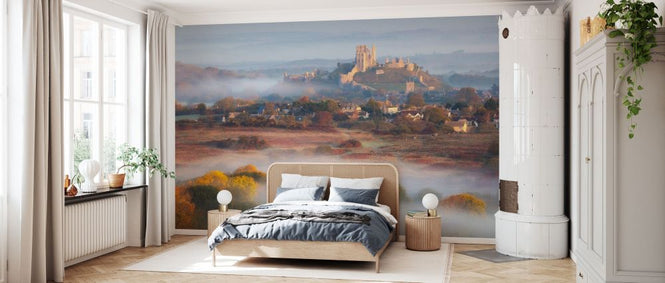 PHOTOWALL / Corfe Castle in Early Morning Mist (e331939)