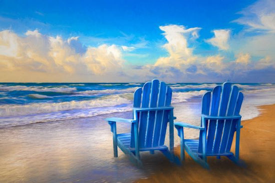 PHOTOWALL / Seaside Blues Watercolor Painting (e332506)