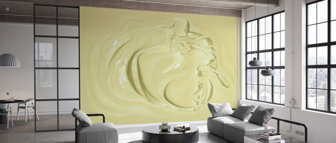 PHOTOWALL / Stirred Paint - Yellow (e333027)