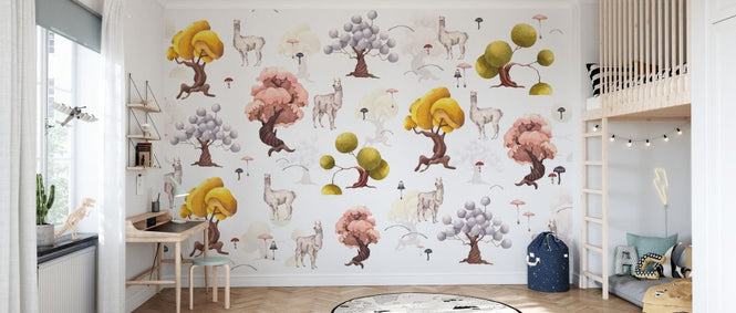 PHOTOWALL / Alpaca in a Magic Forest (e333038)