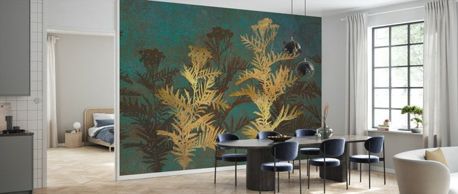 PHOTOWALL / Gold on Verdigris Tansy (e333200)
