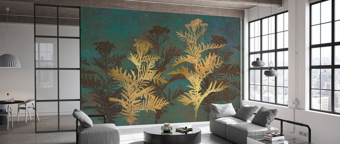 PHOTOWALL / Gold on Verdigris Tansy (e333200)