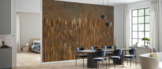 PHOTOWALL / Golden Grasses on Rust (e333202)