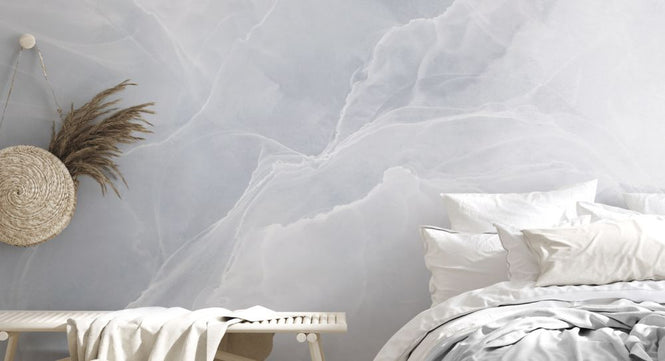 PHOTOWALL / Marble Breeze - Pale Blue (e334110)