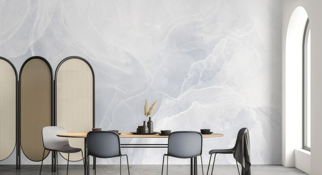 PHOTOWALL / Marble Breeze - Pale Blue (e334110)