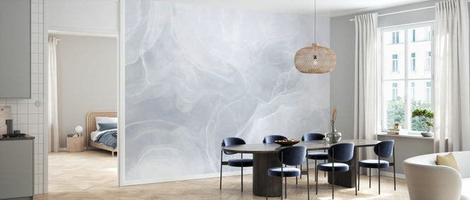 PHOTOWALL / Marble Breeze - Pale Blue (e334110)
