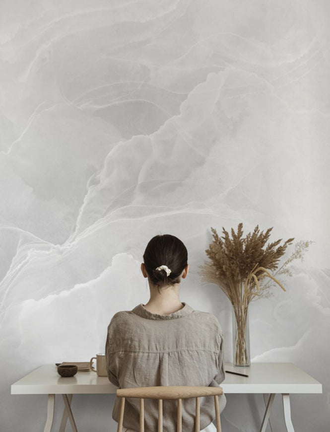 PHOTOWALL / Marble Breeze - Grey (e334111)