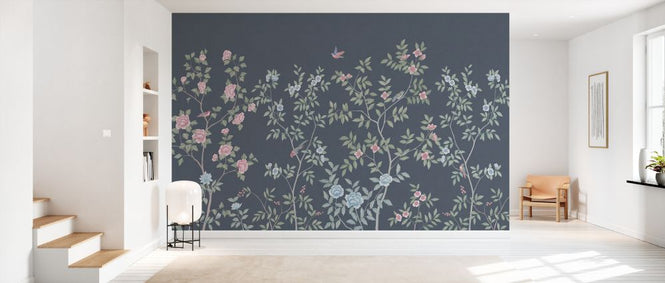PHOTOWALL / Delicate Chinoiserie - Navy (e333863)