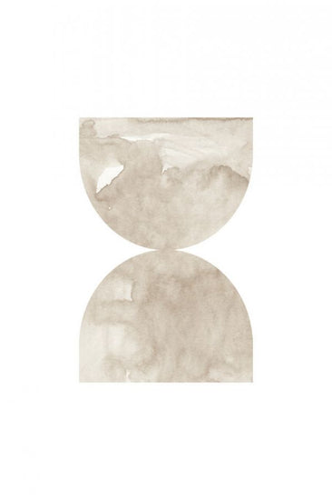 PHOTOWALL / Watercolor Shapes - Beige Tones  VIII (e333916)