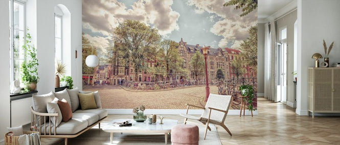 PHOTOWALL / Bicycle Parked on the Street Amsterdam (e333950)