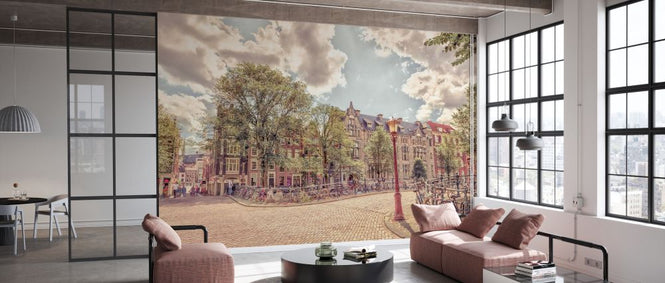 PHOTOWALL / Bicycle Parked on the Street Amsterdam (e333950)