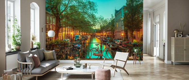 PHOTOWALL / Canal through Amsterdam City II (e333952)