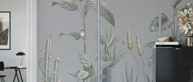 PHOTOWALL / Fairytale Terrace - Sage and Grey (e334420)