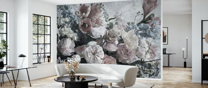 PHOTOWALL / Ranunculus and Blue Flowers (e334426)