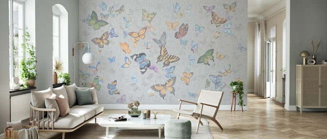 PHOTOWALL / Butterfly Wings - Grey (e335215)