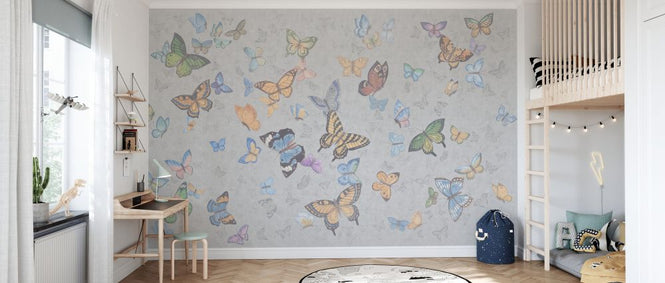 PHOTOWALL / Butterfly Wings - Grey (e335215)