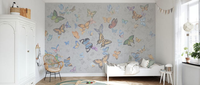 PHOTOWALL / Butterfly Wings - Grey (e335215)