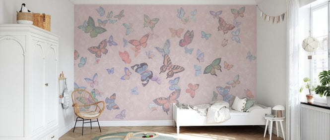 PHOTOWALL / Butterfly Wings - Pink (e335217)