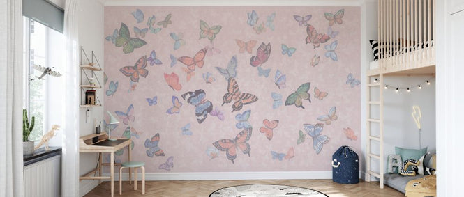 PHOTOWALL / Butterfly Wings - Pink (e335217)