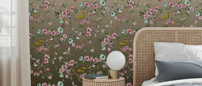 PHOTOWALL / Wagtails Spring - Creme (e337792)