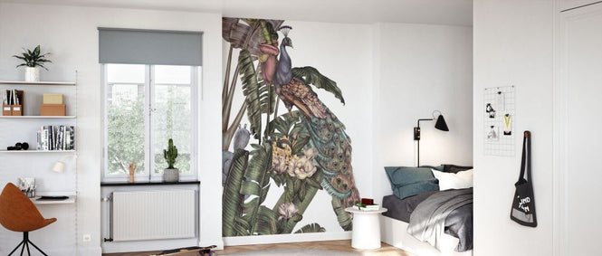 PHOTOWALL / Peacock in Flowers (e84102)