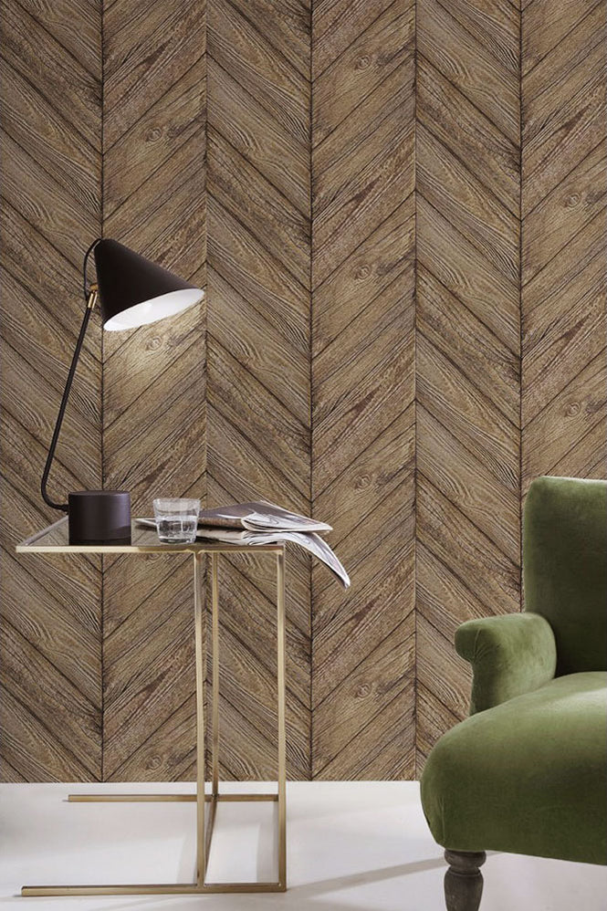【限定数】KOZIEL / PAPIER PEINT CHEVRONS BOIS ANCESTRAL(ヘリンボーン)8888-27