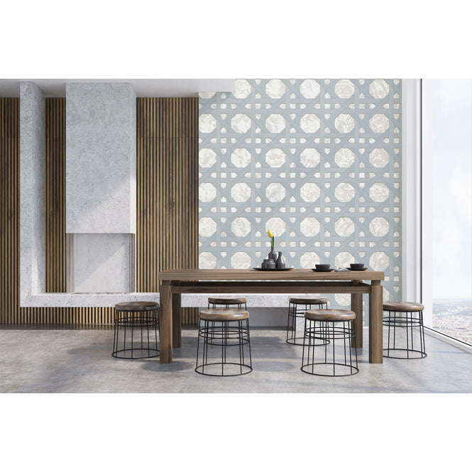 輸入壁紙 coordonne / RANDOM ARCHIST / RATAN Blue 9000302 N