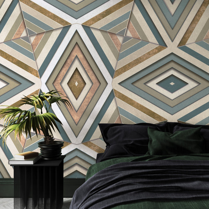 輸入壁紙 coordonne / RANDOM ARCHIST / RUBIK Gold 9000402 N